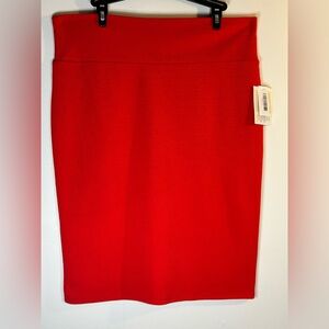 LuLaRoe Cassie Red Women's Skirt XL NWT